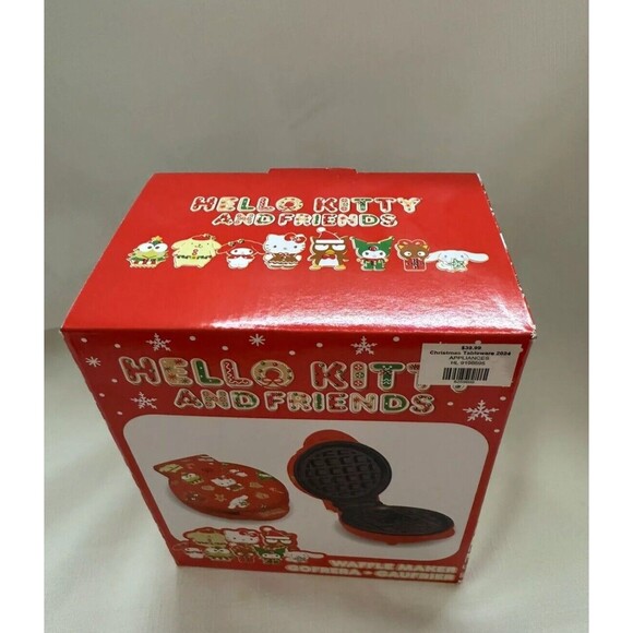 NEW Hello Kitty Waffle Maker Non Stick Plates Easy Cleanup Holiday Design - Picture 8 of 9